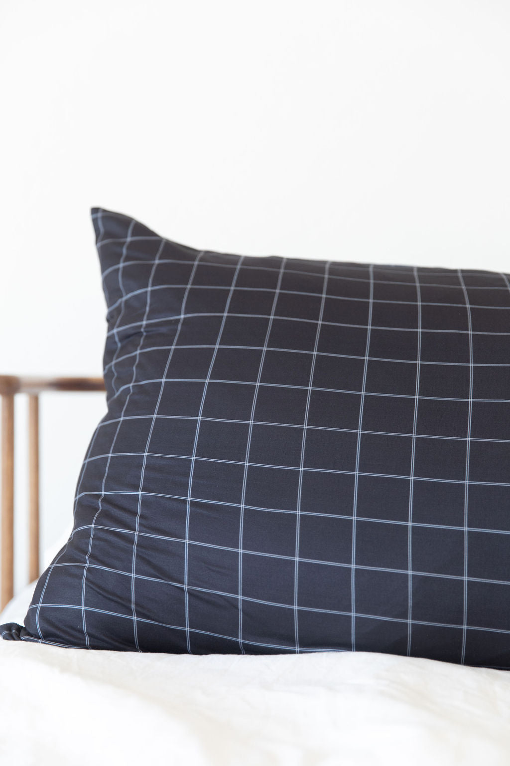 Black and white grid fashion pillow