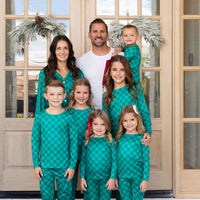 EVERGREEN CHECKER | NEW* WOMEN'S BUTTON UP LONG SLEEVE SET