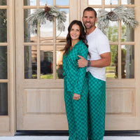 EVERGREEN CHECKER | NEW* WOMEN'S BUTTON UP LONG SLEEVE SET