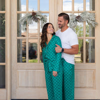 EVERGREEN CHECKER | NEW* WOMEN'S BUTTON UP LONG SLEEVE SET