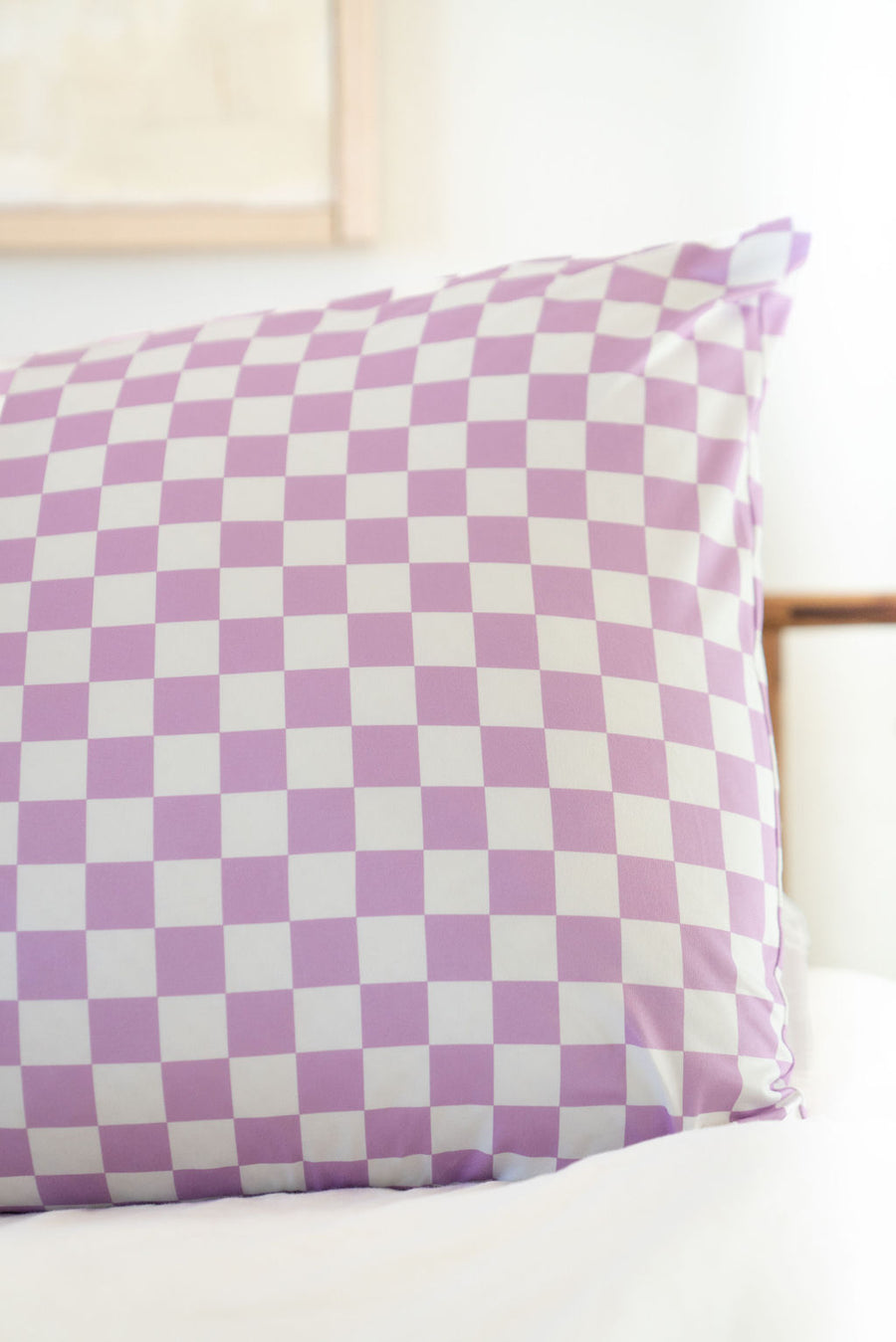 LIGHT PURPLE + WHITE CHECKER | PILLOW CASE