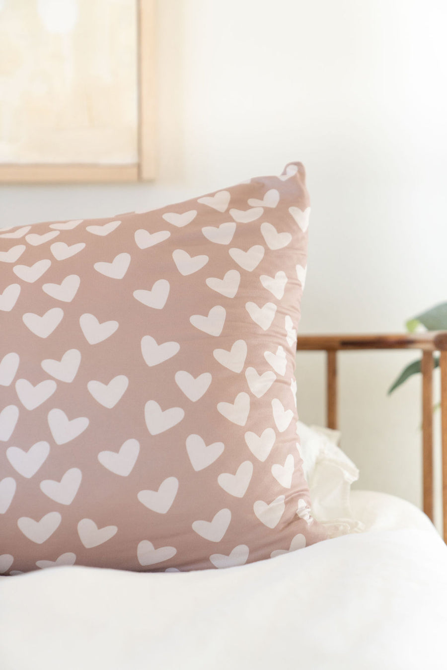 TAN HEARTS | PILLOW CASE