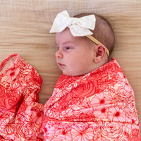 ROSE PINK FLORAL | SWADDLE