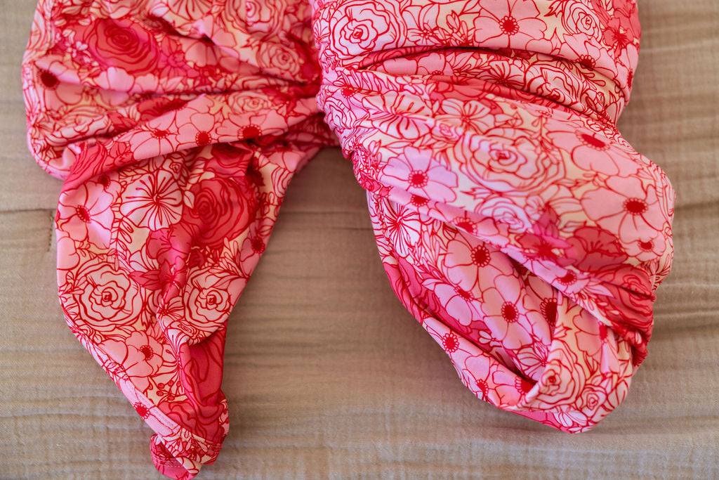 ROSE PINK FLORAL | SWADDLE