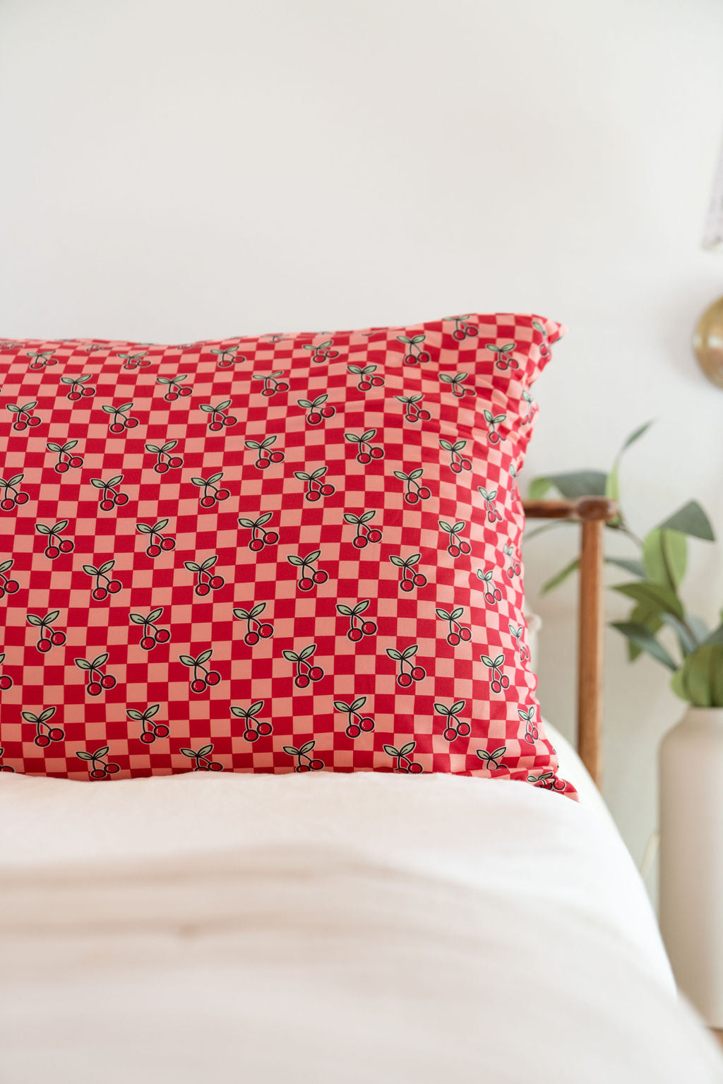 CHERRY CHECKER | PILLOW CASE