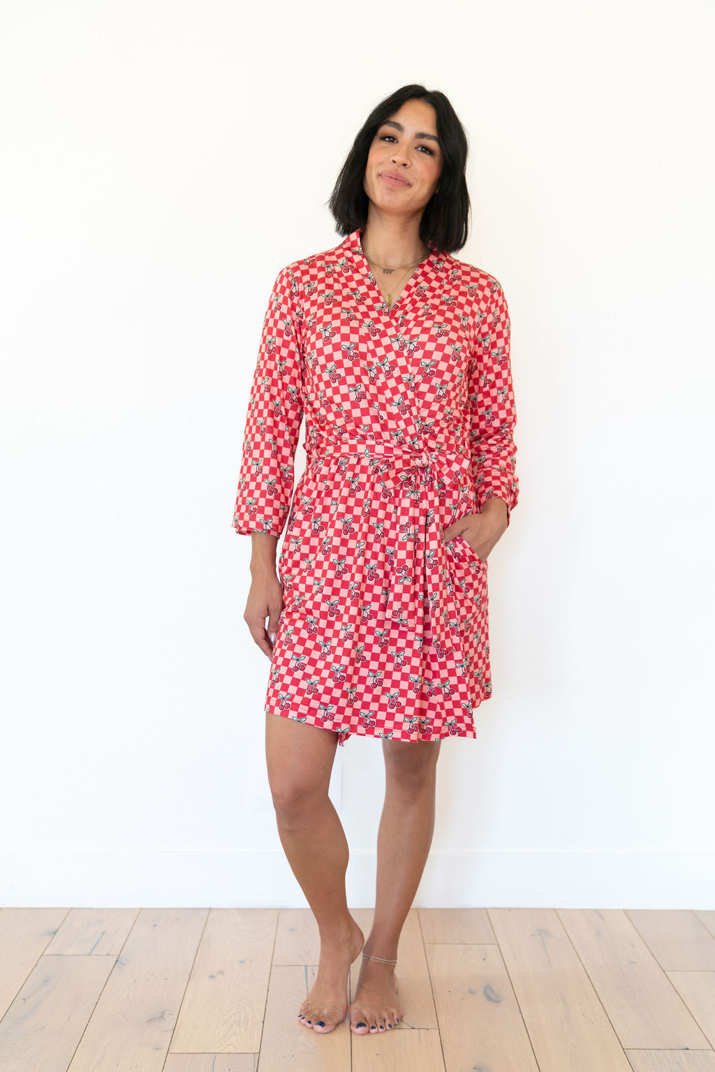 CHERRY CHECKER | WOMEN'S ROBE