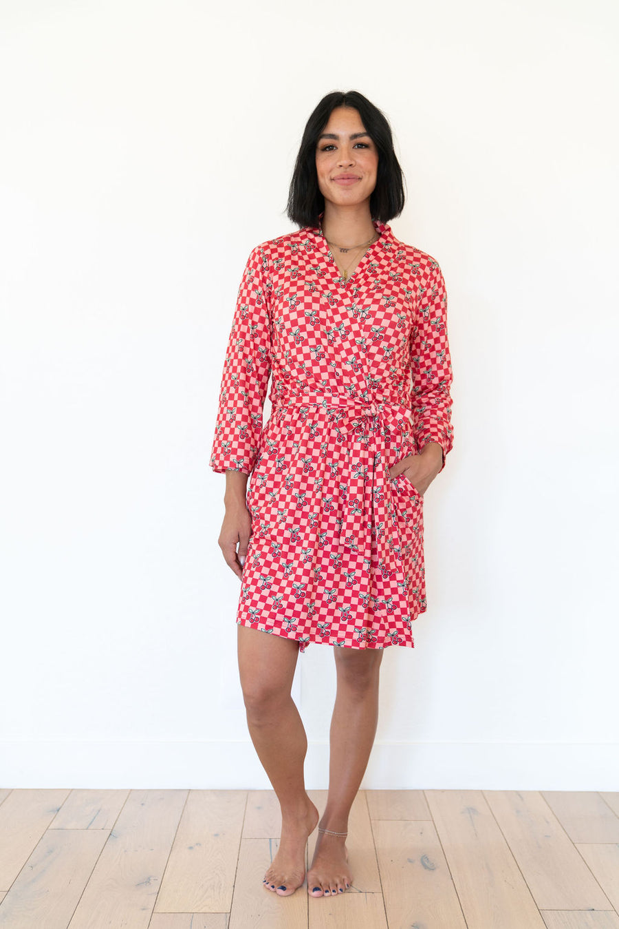 CHERRY CHECKER | WOMEN'S ROBE