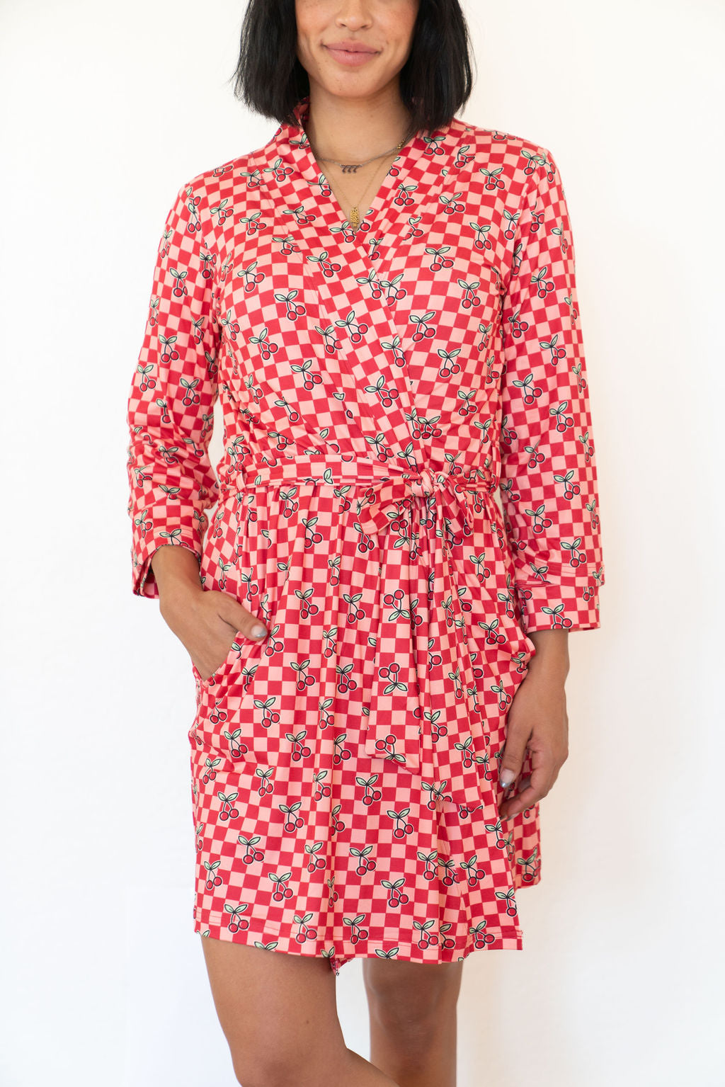 CHERRY CHECKER | WOMEN'S ROBE