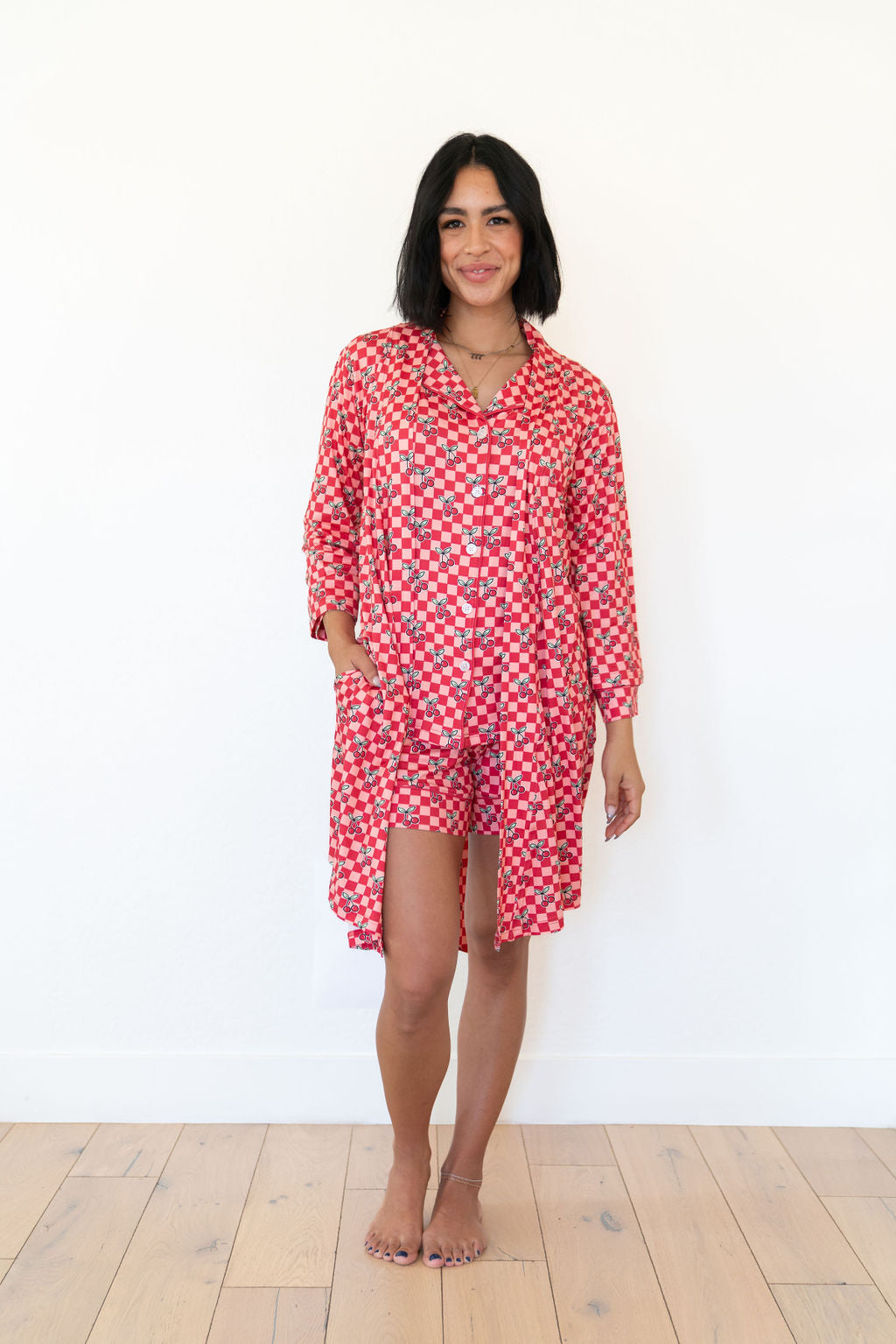 CHERRY CHECKER | WOMEN'S ROBE