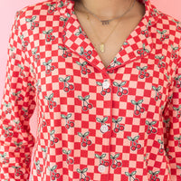 CHERRY CHECKER | NEW* WOMEN'S LONG SLEEVE SHORTS SET