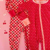 CHERRY CHECKER | ZIPPER ONE PIECE