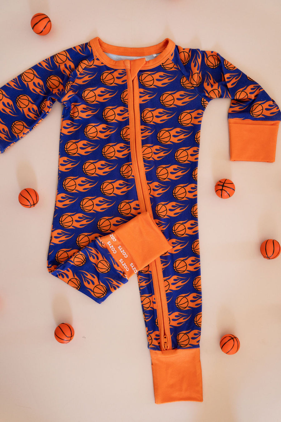 BASKETBALL FLAMES | ZIPPER ONE PIECE