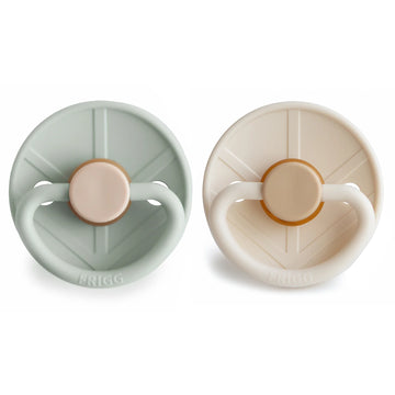 FRIGG LITTLE VIKING NATURAL RUBBER PACIFIER | SAGE/CREAM | 2 PACK