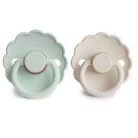 FRIGG DAISY NATURAL RUBBER PACIFIER | SEAFOAM/CREAM | 2 PACK