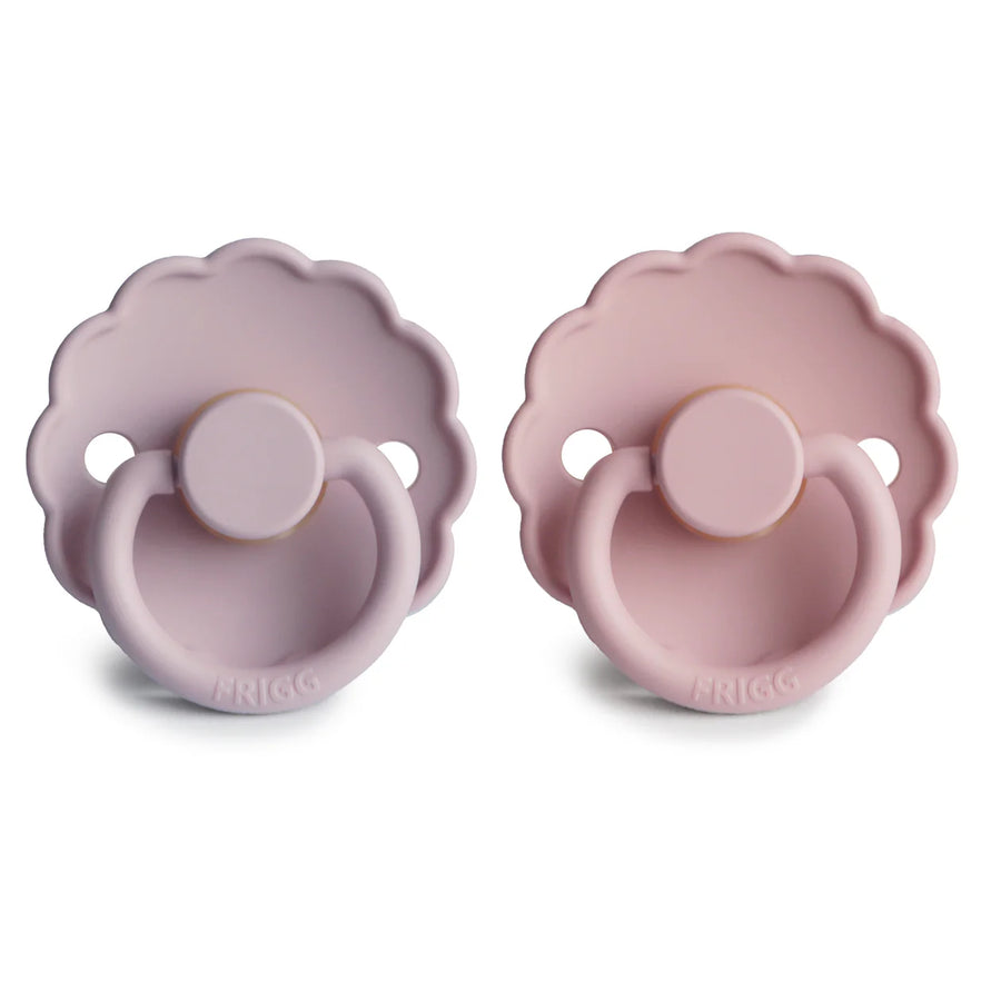 FRIGG DAISY NATURAL RUBBER PACIFIER | BABY PINK/SOFT LILAC | 2 PACK