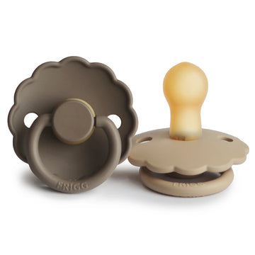 FRIGG DAISY NATURAL RUBBER PACIFIER | CROISSANT/PORTOBELLO | 2 PACK