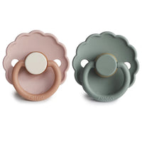 FRIGG DAISY NATURAL RUBBER PACIFIER | BISCUIT/LILY PAD | 2 PACK